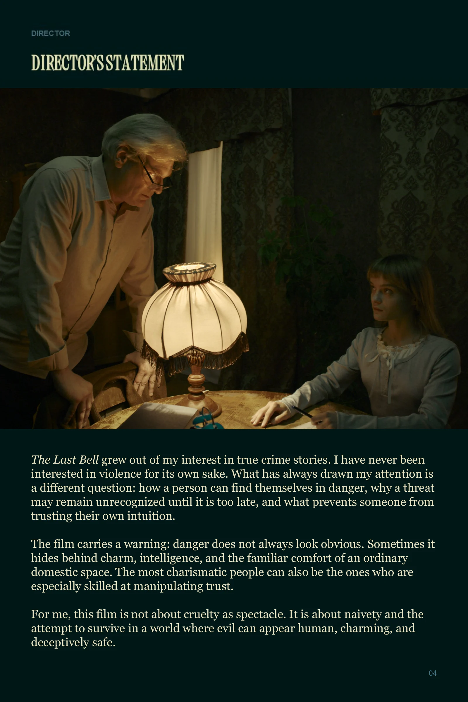 The Last Bell English press kit, page 4 of 9